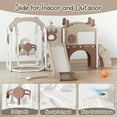 thumbnail image 6 of 12 In1 Elk Toddler Slide, Kids Indoor Slide For Toddlers ,baby Slide For Indoor Outdoor With Basketball Hoop And Telescope, L Shaped Slide For Kids Toddler Slide Playset, 6 of 7