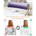 thumbnail image 4 of Purple Ombre Satin Pillowcase for Hair and Skin with Zipper, Soft Breathable Cooling Silk Pillow Cases, Modern Abstract Art Ocean Oil Painting Body Pillow Covers Bed Pillows 20"x54", 4 of 6