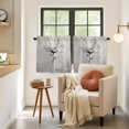 thumbnail image 4 of White Floral 2 Panel Kitchen Curtains for Small Windows, Modern Simple Flowers Petals Pastoral Bathroom Tier Curtain, Short Window Treatment for Bedroom/Living Room 55"x36", 4 of 8