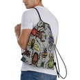 thumbnail image 3 of Kdxio Bright Insects Print Drawstring Backpack Bag,Waterproof Draw String Back Sack, Gym Drawstring Bags Swim Bag For Unisex, 3 of 9