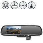 (Silverado 2500) Mirror Monitor with Compass and Temperature, Tailgate Camera, 33ft Cable