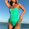 thumbnail image 7 of Sngxgn Printed Swimsuit for Women Crisscross Back Bathing Suit Modest Athletic Swimming Suit(Green,M), 7 of 7