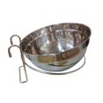thumbnail image 1 of Cuenco de acero inoxidable para perros, comedero y agua, soporte para comida para cachorros pequeños Diámetro 20CM, 1 of 9