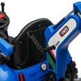 thumbnail image 5 of Arnahaishe 24V 4-in-1 Ride On Tractor Toys with Parents Control, 3-Speed Adjustable, LED, Music, Battery Powered Electric Excavator Gift for Kids, Blue, 5 of 13