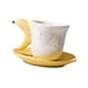 thumbnail image 5 of Juego de taza y platillo de té de porcelana, taza de té, linda y suave taza de café de cerámica Banana, 5 of 9