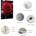 thumbnail image 2 of ZHONGYUTONG Red Rose Canvas Wall Art Elegant Rose Flower Painting Prints Blooming Floral Picture Romantic Artwork for Girls' Bedroom Framed (12.00" x 18.00"), 2 of 6