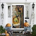 thumbnail image 5 of PMU 3pc Multi-Pack Door Covers - Halloween Witch Door Covers - Witch Halloween Banner - Witch Decoration Outdoor - Witch Halloween Decorations Indoor Outdoor - Front Door Cover for Spooky Season, 5 of 7