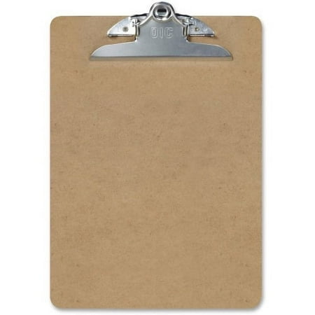 UPC: 0042491835006 | OIC Hardwood Clipboard 1  Clip Capacity – 8 1/2  x 11  – Spring Clip – Hardwood – Brown – 1 Each