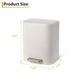 thumbnail image 5 of Kojooin 3.2 Gallon (12l) Stainless Steel Trash Can, Compact Foot Pedal Bin, Soft-Close Lid & Removable Bucket, for Bathroom, Bedroom, Office, Kitchen, 5 of 7