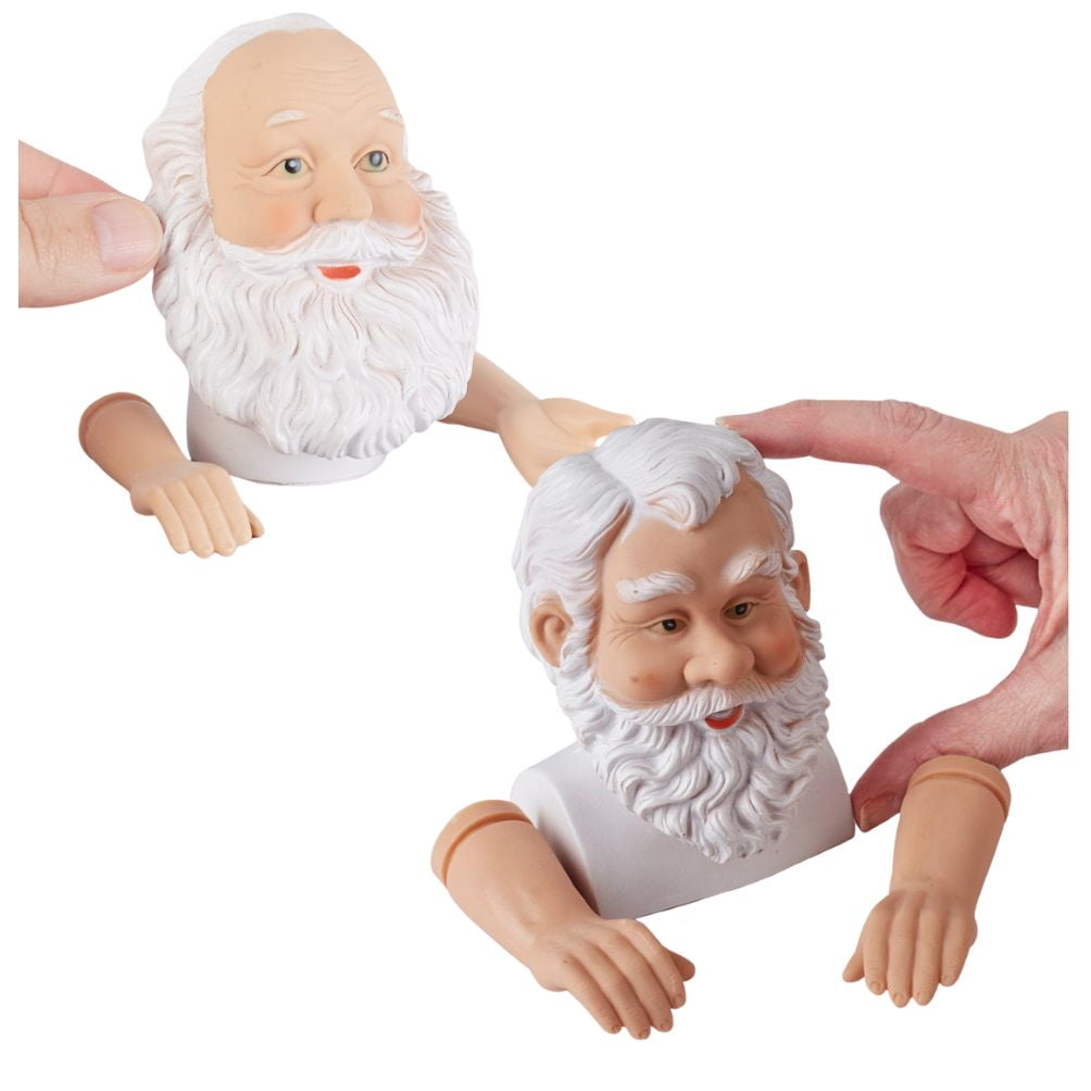 6pc Vinyl Santa Head and Hands Sets - for Christmas Decor and Keepsakes - Factory Direct Craft