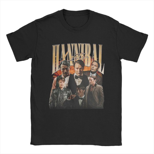 Camisetas de Hannibal Lecter para hombre y mujer ropa de calle Vintage de algodón de manga corta Tops divertidos de ocio Harajuku Unisex