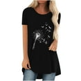 thumbnail image 1 of Levmjia Mode Hauts pour Femmes Grande Taille Rabais Femmes Mode Chemises Imprimées Décontractées Manches Courtes T-Shirt Ample Hauts Tunique Blouse, 1 of 4