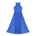 thumbnail image 4 of Alvivi Big Girls Mock-neck Lyrical Dance Dress Performance Maxi Skirt Leotard Costume 8-16, 4 of 7