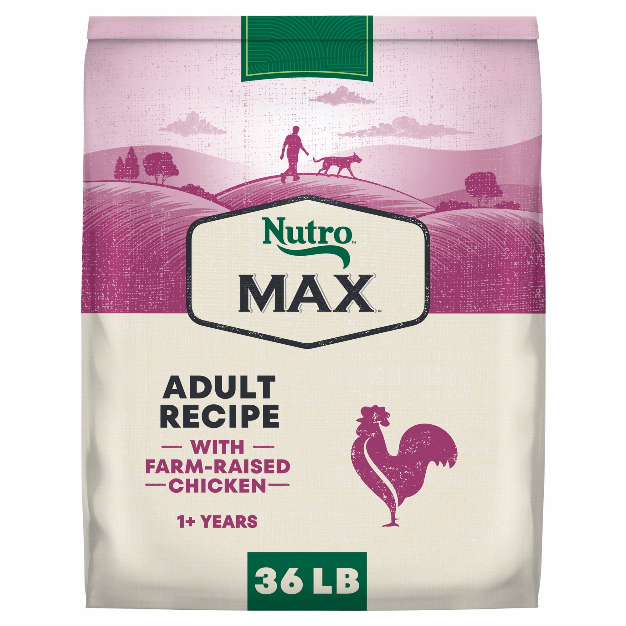 Nutro Max Adult Dry Dog Food with Farm-Raised Chicken  36 lb. Bag