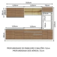 thumbnail image 3 of Cocina Integral 310cm Glamy Madesa 01 Blanco/Marrón, 3 of 5