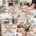 thumbnail image 6 of Spring Bunny Easter Large Area Rugs for Bedroom Living Room, Soft Non Slip Carpet Bedside Rug, Floral Botanical Colorful Eggs Rectangular Floor Cover Kitchen Accent Rug 6'x9' for Dining Room/Office, 6 of 9