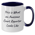 thumbnail image 2 of Funny Court Reporter Gifts from Friends for Graduation - Two Tone Coffee Mug, 2 of 4