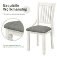 thumbnail image 6 of Harper & Bright Designs 7-Piece Dining Table Set Wood Dining Table and 6 Upholstered Chairs with Shaped Legs for Dining Room/Living Room Furniture (Gray+White), 6 of 9