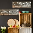 thumbnail image 6 of JGJJUGN Wooden Wall Decorations for Home - Rustic Farmhouse Signs, Kitchen & Living Room Decor, 2-Pack, Brown & Gray, 11.81x3.94, Warm Space Creater, 6 of 6
