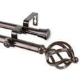 thumbnail image 3 of 13/16" Dia Adjustable 66-120 inch Double Curtain Rod with Jinx Finials - Cocoa,(4742-667), 3 of 3