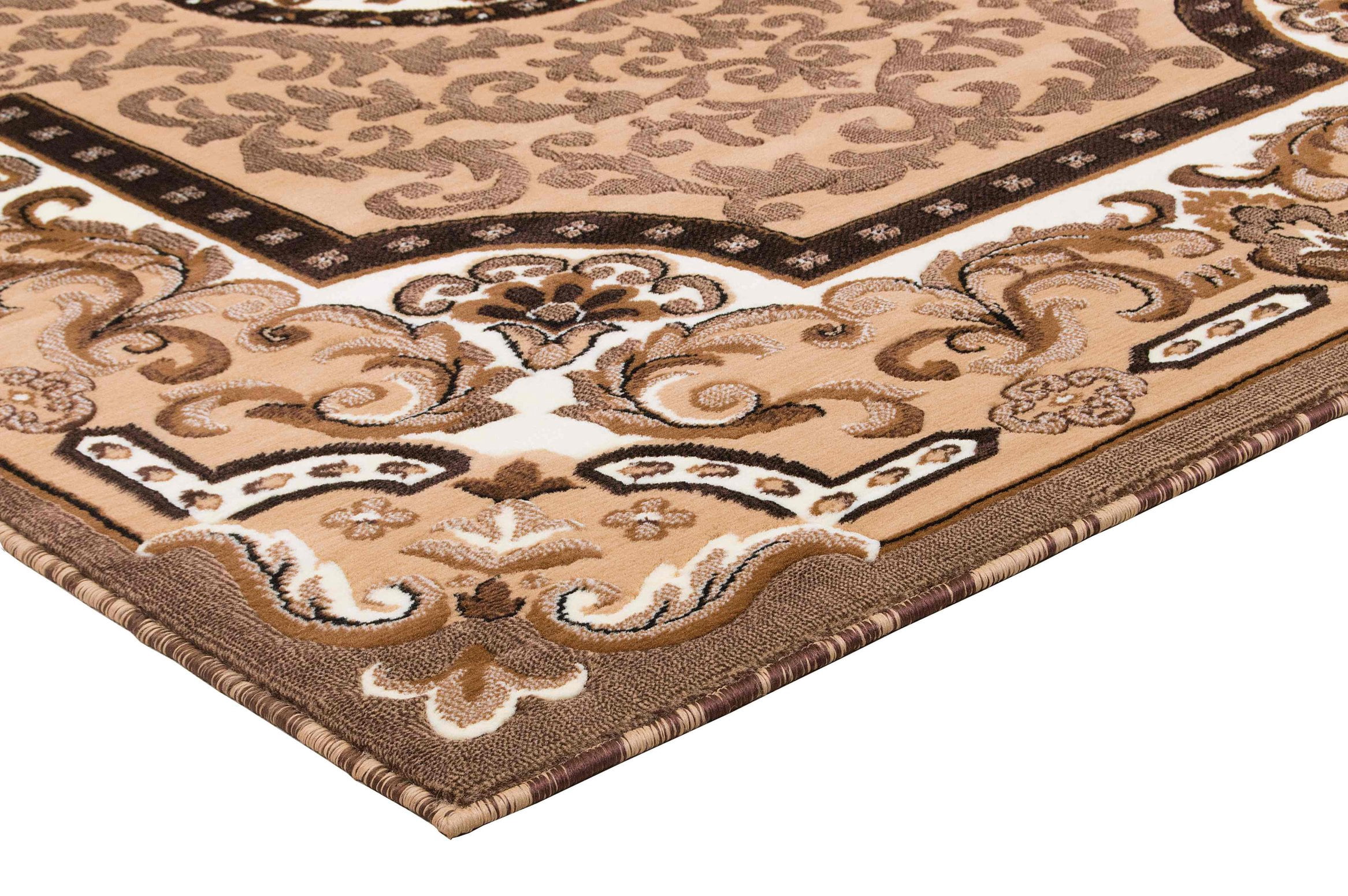 HR HANDCRAFT RUGS, Livingroom Rugs Bohemian Rugs, Shed Free Stain Resistant Easy Clean, Berber Brown and Multi, 5' x 7'