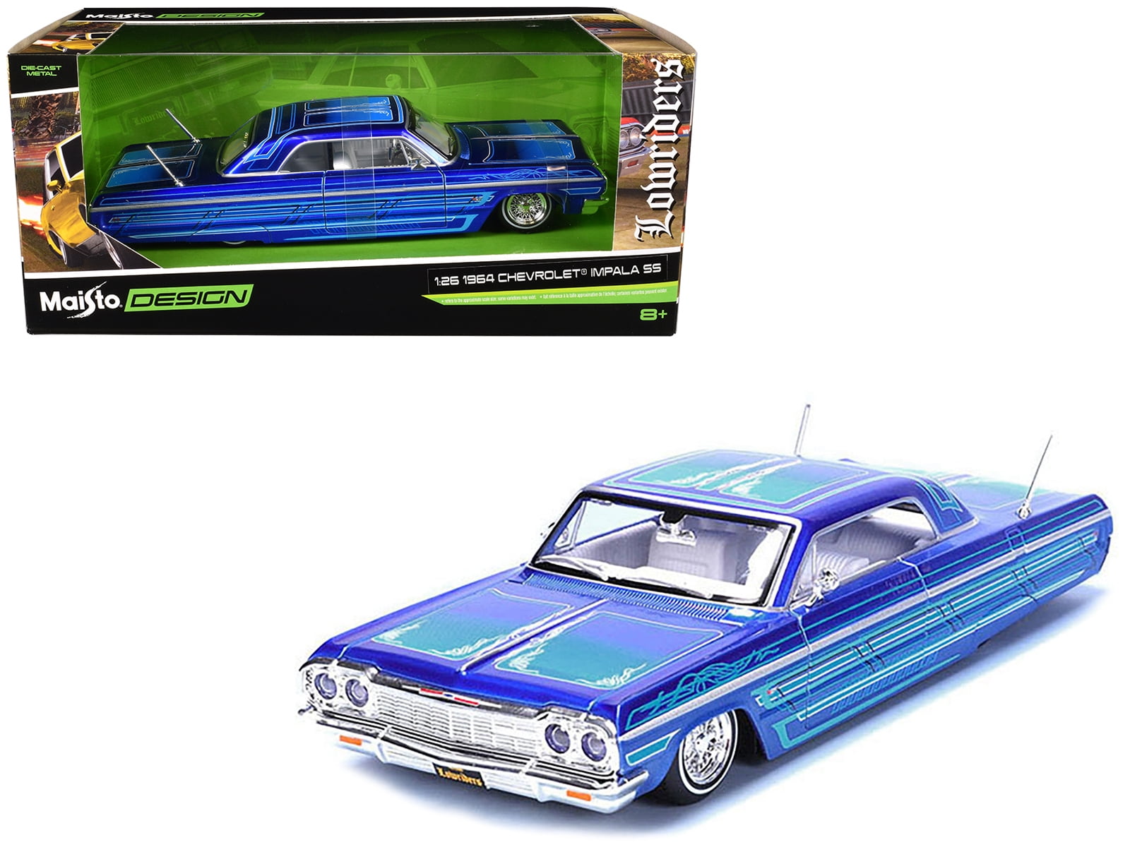 マイスト LOWRIDERS 1/24 '86 モンテカルロ SS - BLUE 1986 Chevrolet Monte Carlo SS Lowrider Candy Blue with