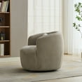 thumbnail image 4 of Accent Chairs 34.25 "Wide Upholstered Corduroy 360° Swivel Barrel Soft Accent Chair with Pillow, Circular Reading Armchair for Club, Living Room, Bedroom, Office, Lounge, Light Gray.,Fabric Accent Ch, 4 of 8