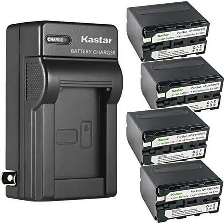 Kastar 4-Pack Battery and AC Wall Charger Replacement for Sony CCD-TRV215 CCD-TRV20 CCD-TRV25 CCD-TRV26 CCD-TRV27 CCD-TRV300 CCD-TRV3000 CCD-TRV315 CCD-TRV35 CCD-TRV36 CCD-TRV37 CCD-TRV4 CCD-TRV41