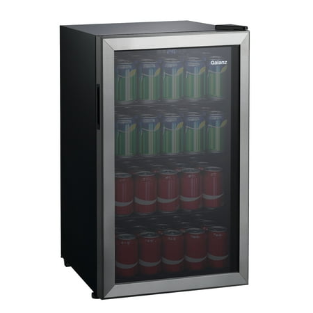 Galanz 110 Can Beverage Center GLB36S, Stainless Door