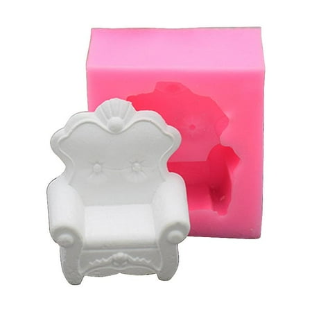 

HOMEIU Cute 3D Sofa Chair Silicone Mold Cake Chocolate Candy Mould for Preschool Child
