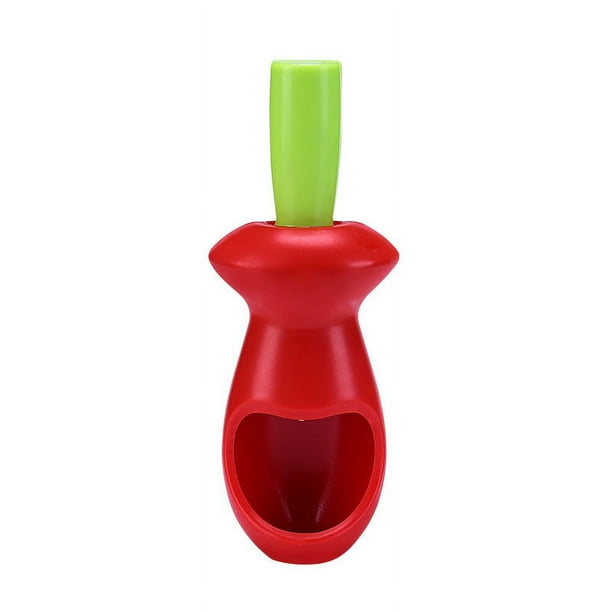 1 pieza (rojo) Herramienta manual para deshuesar cerezas – Deshuesador de cerezas de mano para una fácil extracción de huesos o núcleos – Deshuesador de cerezas y aceitunas para cocina – Deshuesador d