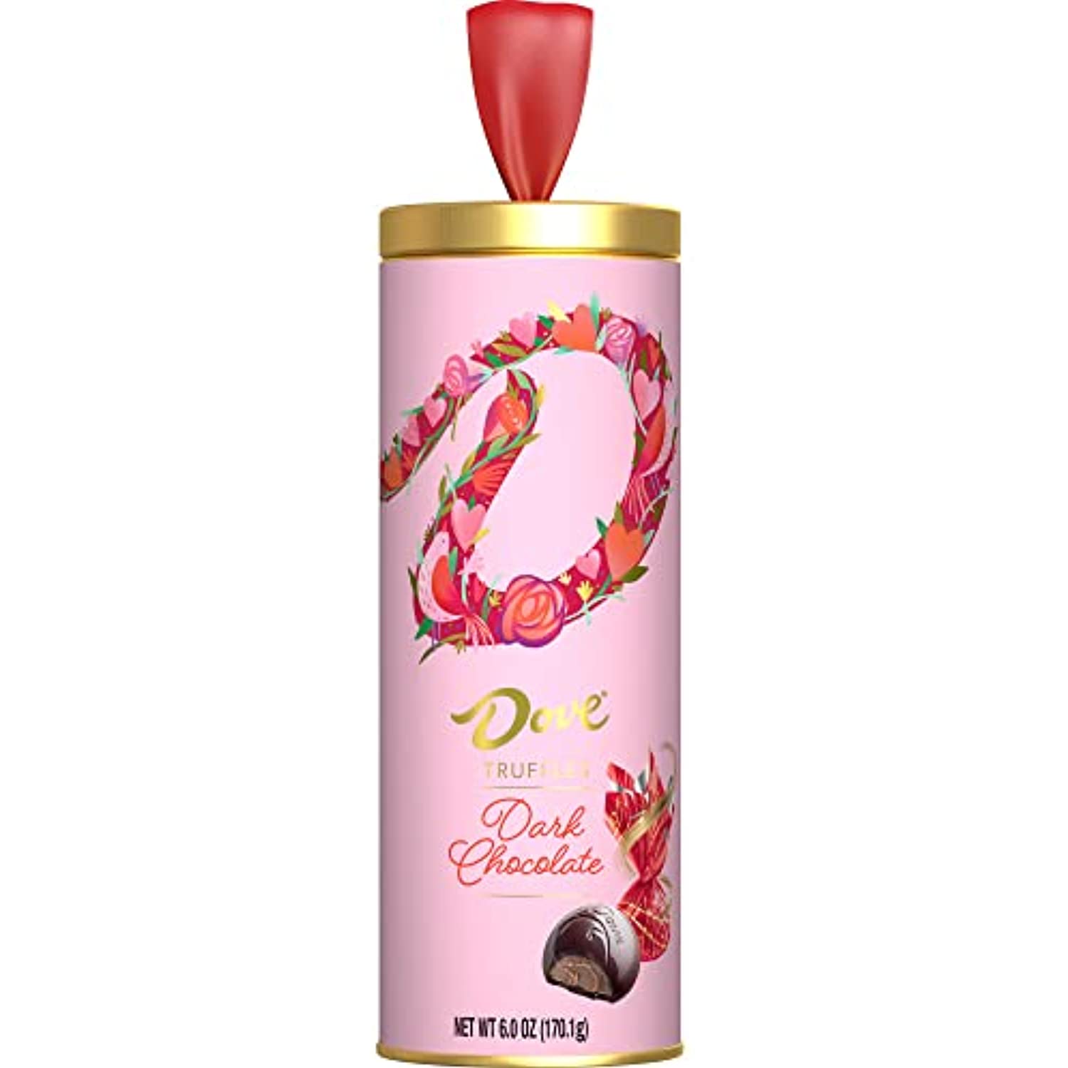 Dove Silky Smooth Dark Chocolate Truffles Tube, 6 Oz