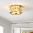 thumbnail image 2 of SAFAVIEH Parda 12 in. Glam Brass Iron Mount Light with Glass Shade, 2 of 8