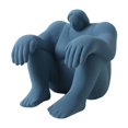 thumbnail image 2 of Estatuilla de personaje abstracto Escultura de cerámica para estantería Adornos de Artesanía Azul Zulema Estatua de arte abstracto, 2 of 8