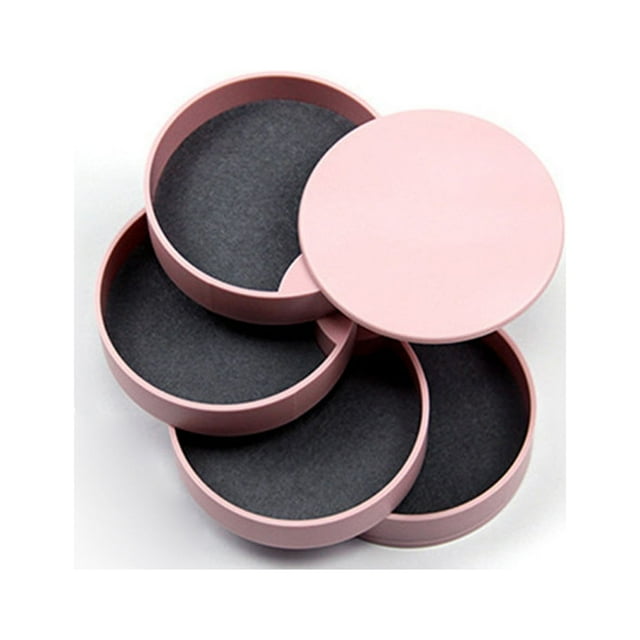 Xihbxyly Joyero con Bandeja Giratoria de 4 Capas, Diseño Moderno y Elegante, Organizador Compacto, Abs Resistente a Arañazos, Ideal para Anillos, Collares y Relojes, Regalo de San Valentín, Tamaño Co
