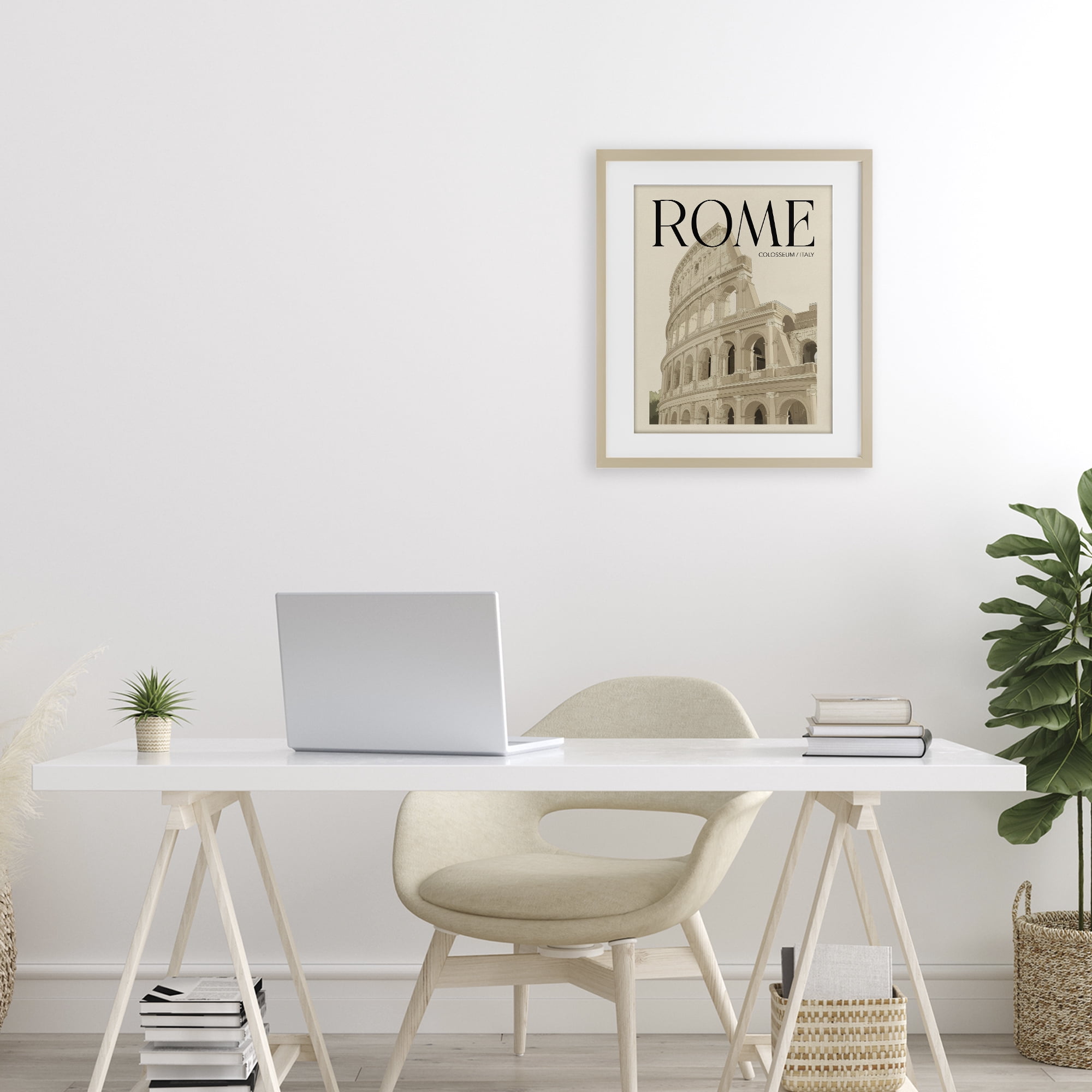 Stupell Industries Vintage Rome Colosseum Birch Framed Print Under Glass, design by Andreas Magnusson