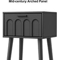 thumbnail image 5 of Nightstand Set of 2, Small Bed Side Table with Arch Door, Mid- End Table for Bedroom, Black, 5 of 6