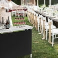 thumbnail image 2 of Portable Bar Table, 2-Tier Shelves, Mobile Bar Table for Events, Party, Camping, Picnic, Tradeshow, Indoor with Black Skirt, 39 "L x 34" H, 2 of 8