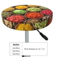 thumbnail image 4 of Haiem Spices And Herbs Cushion Round Bar Chair Seat Cover Bar Chair Cushion Covers Elastic Washable Bar Chair Cover,Protects from Scratches and Stains-13 inch, 4 of 7