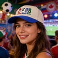 thumbnail image 2 of USA CAN MEX 2026 Host Soccer Cap - Washed Cotton Adjustable Hat For Men Women Sports Fans, 2 of 5
