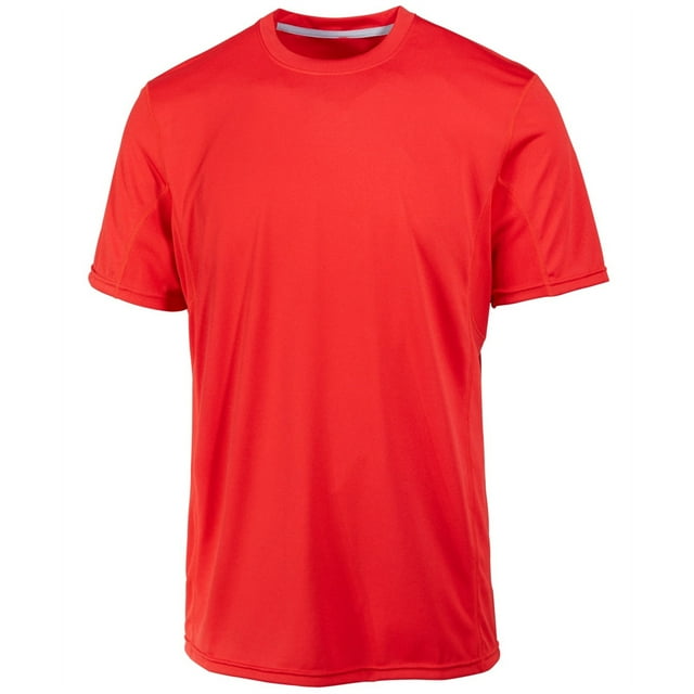 Camiseta básica de rendimiento de ideología para hombre, rojo, grande