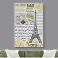 thumbnail image 2 of wall26 Canvas Wall Art - Vintage Style Coffee Art with Eiffel Tower - Giclee Print Gallery Wrap Modern Home Art Ready to Hang - 24x36 inches, 2 of 5