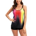 thumbnail image 3 of Two Piece Tankini Bathing Suits for Women Athletic Swimsuits Swim Tank Top with Boy Shorts Modest Swimwear, 3 of 7