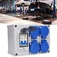 thumbnail image 5 of Enchufe de Pared ANGGREK Toma de Corriente Impermeable Alemana Carcasa de ABS 4 Posiciones, 5 of 7