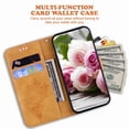 thumbnail image 4 of Nalacover For Samsung Galaxy S22 Ultra Wallet Case,Embossed Sun Flower Pattern PU Leather Magnetic Flip Folio Book Credit Card Holder Shockproof for Women Men Phone Cover+Strap.Yellow, 4 of 6
