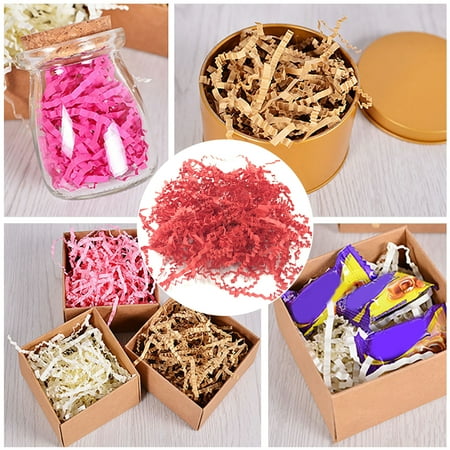 

Yesbay 100g Raffia Paper Decorative Bright-colored Widely Usage Box Filling Material for Gifts