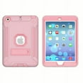 thumbnail image 1 of QJUHUNG Étui pour iPad 9e Génération Étui pour iPad 8e Génération Étui pour iPad 7e Gén. Étui iPad 10,2” 2021/2020/2019 3 en 1 Robuste Résistant Anti-Choc Étui de Protection avec Support Porte-Stylo Rose, 1 of 2