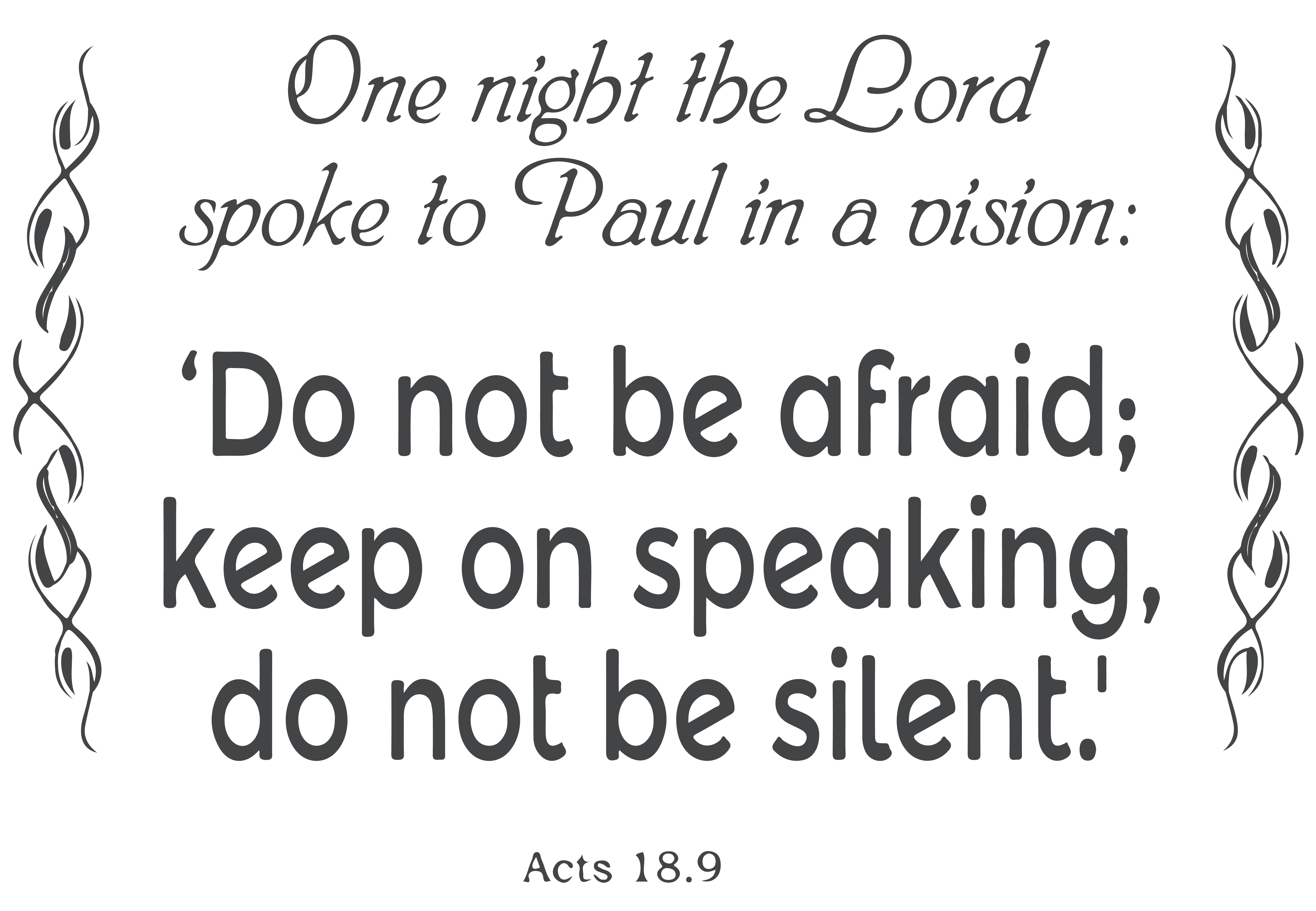 Acts 18 9 One Night The Lord Spoke To Paul Vinyl Decal Sticker acts-18-12-while-gallio-was-proconsul-of-achaia-the-jews-coordinated