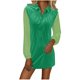 thumbnail image 1 of Vestido Largo con Mangas Largas Vestido de Cuello Redondo de Manga Larga de Color Sólido de la Moda de las Mujeres con Poliéster Suave, Vestido Informal Transpirable para la Primavera Diaria, 1 of 6