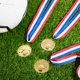 thumbnail image 3 of Paquete de 12 medallas de fútbol Juvale para adultos con cinta, 3 of 8